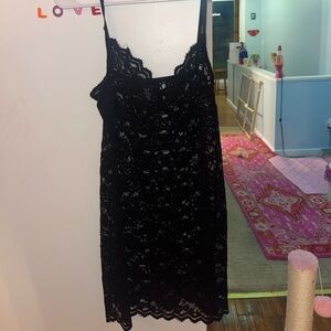 EDIKTED BLACK LACE MINI DRESS